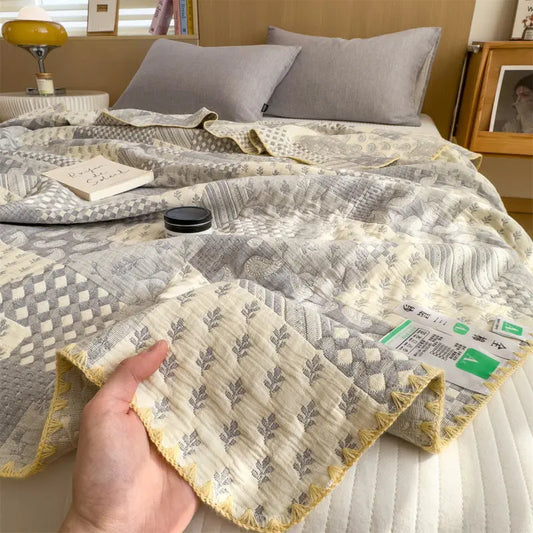 Striped Cotton Muslin Throw – view 2