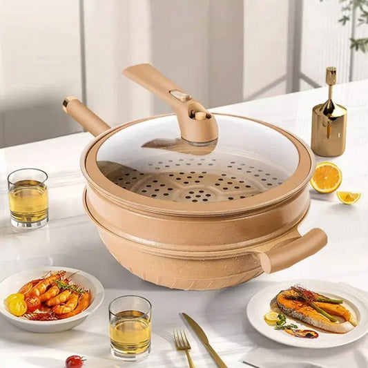 Wok Pan with Steamer Basket – view 2