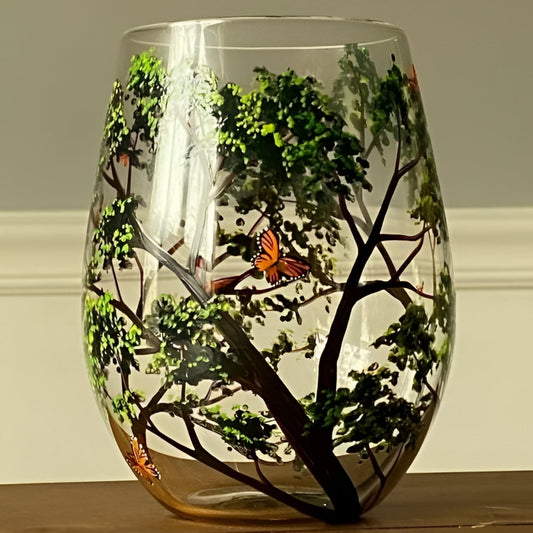Four Seasons Hand-Painted Wine Glass – view 2