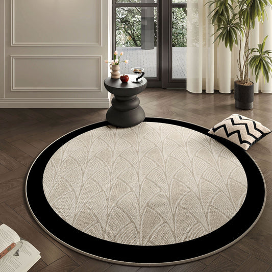 Round Art Deco Fan Rug