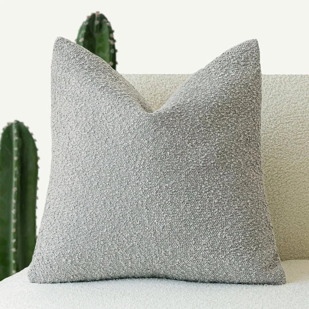 Bouclé cushion cover with a soft looped texture – view 11