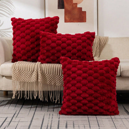 Plush cushion cover with a raised textured finish – view 10