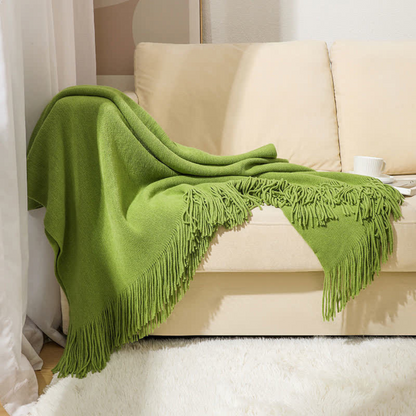 Chunky Knit Fringed Throw – view 6