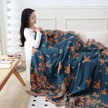 Jacquard Cotton Gauze Throw – view 8