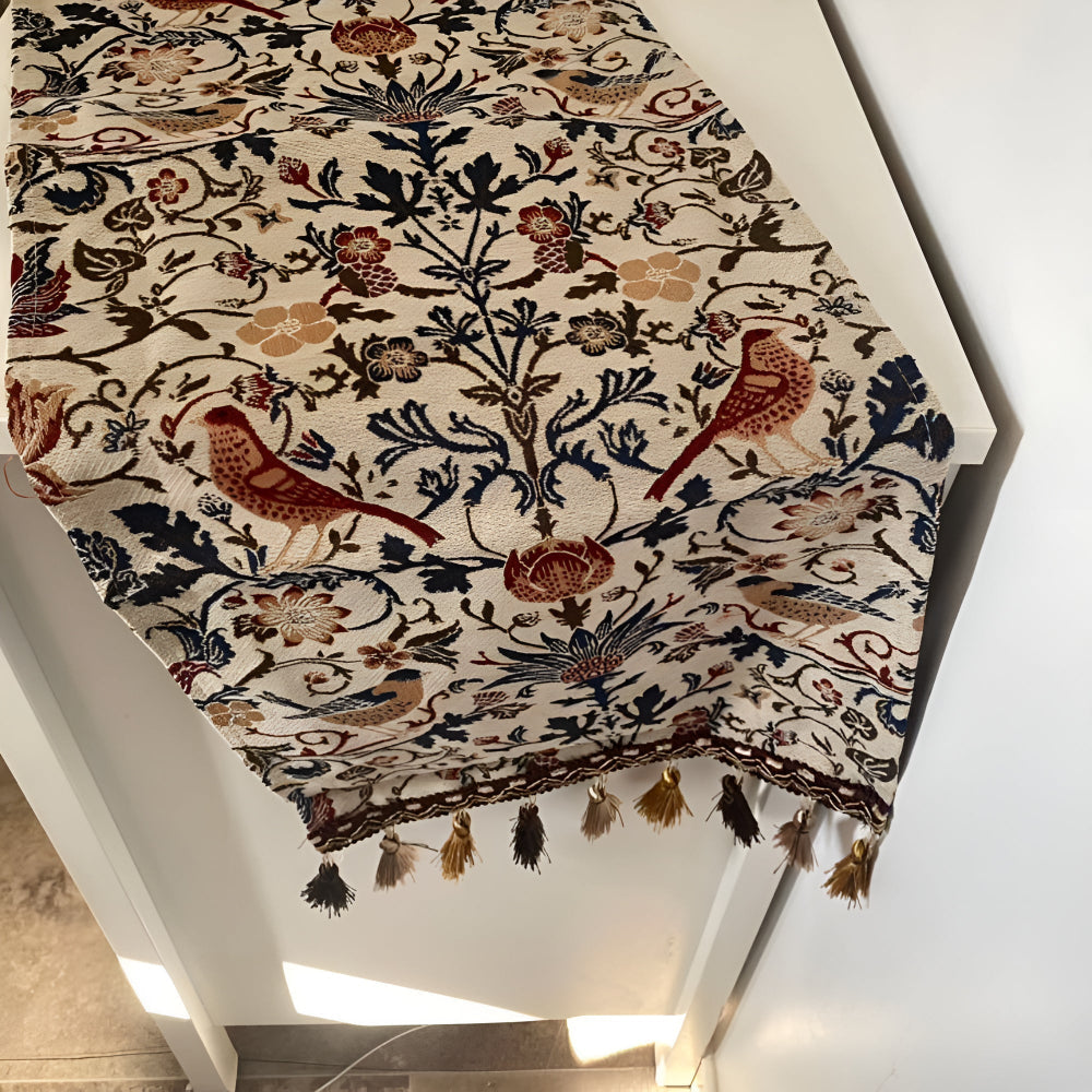 Bird & Floral Jacquard Table Runner – view 9