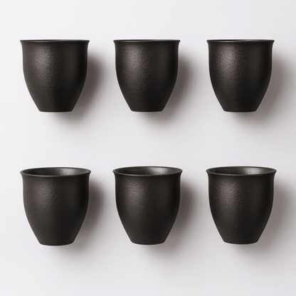 Earth-Tone Ceramic Coffee Set – 6-Piece – view 8