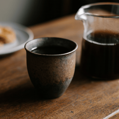 Earth-Tone Ceramic Coffee Set – 6-Piece – view 7