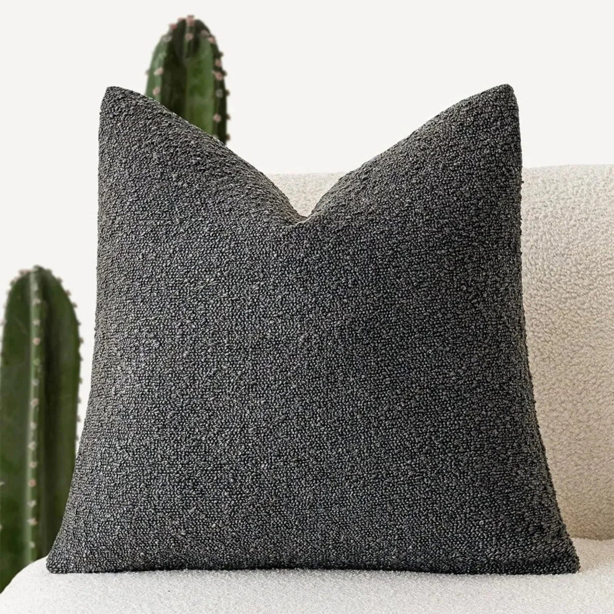 Bouclé cushion cover with a soft looped texture – view 12
