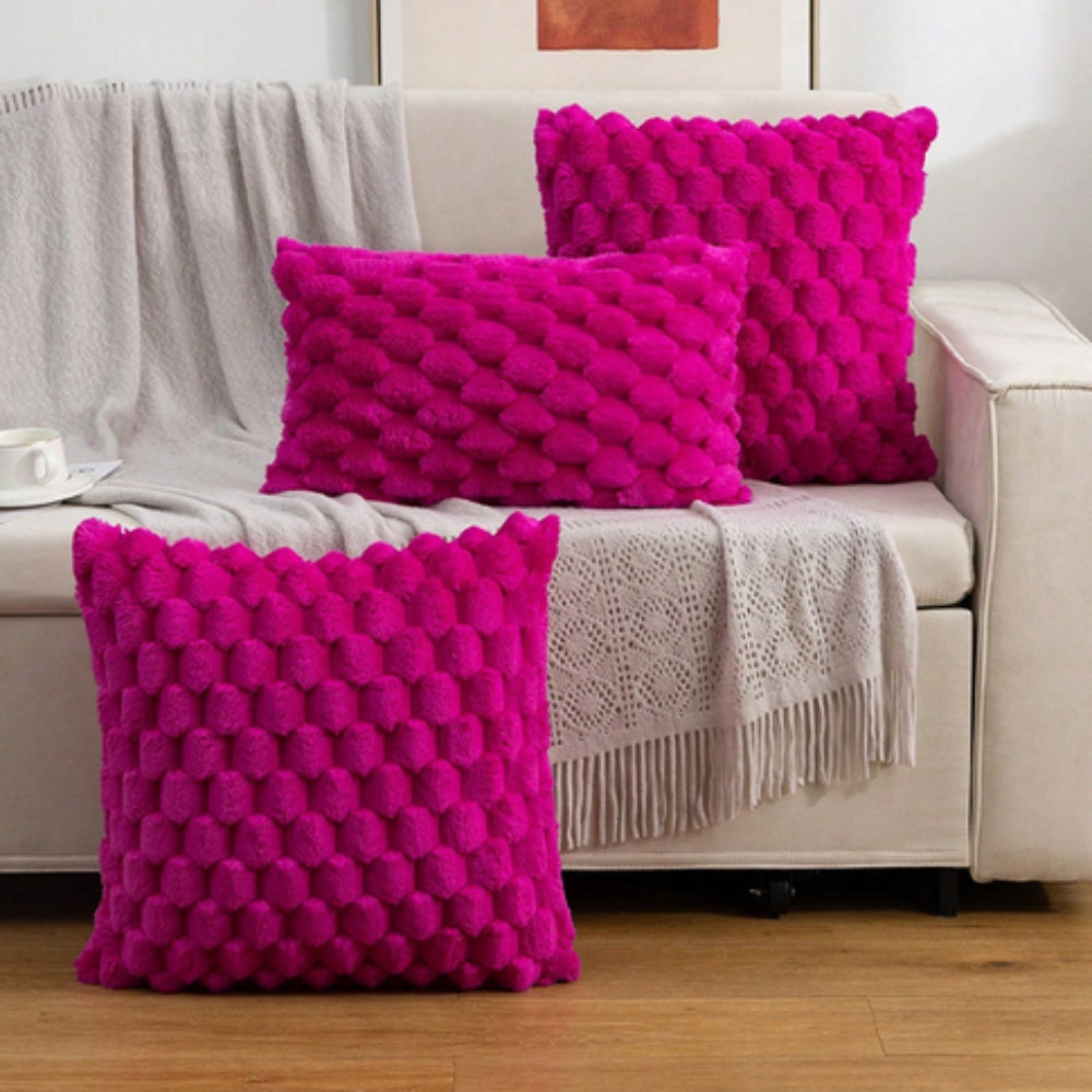 Plush cushion cover with a raised textured finish – view 11