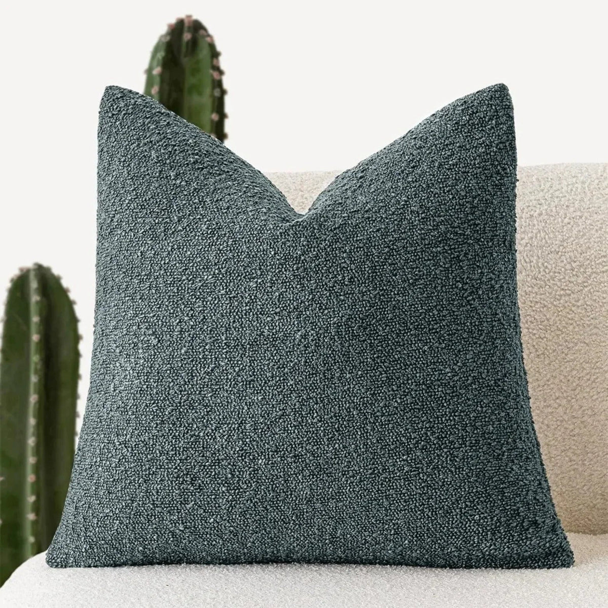 Bouclé cushion cover with a soft looped texture – view 14