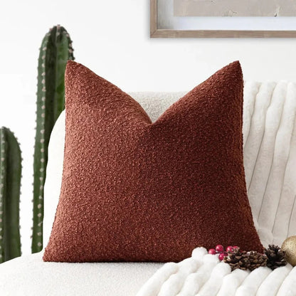 Bouclé cushion cover with a soft looped texture – view 15
