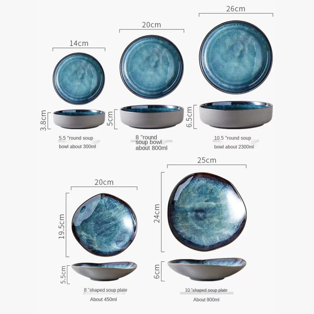 Rustic Turquoise Dinnerware Set – 11-Piece – view 9