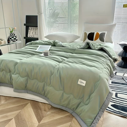 Lightweight woven summer throw with a contrasting border – view 4