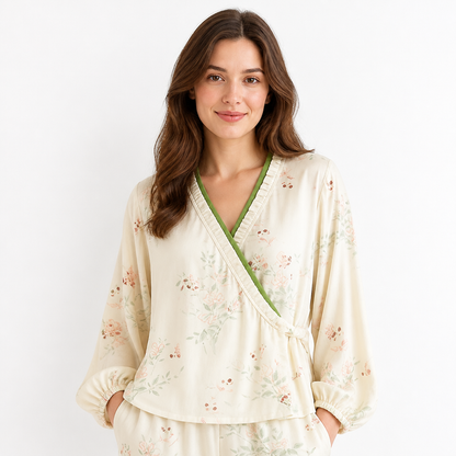 Liora — Women’s Bamboo Kimono Pajamas Set with Breathable Soft Fabric Eideris