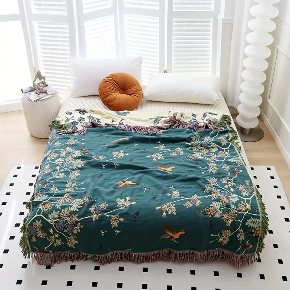 Jacquard Cotton Gauze Throw