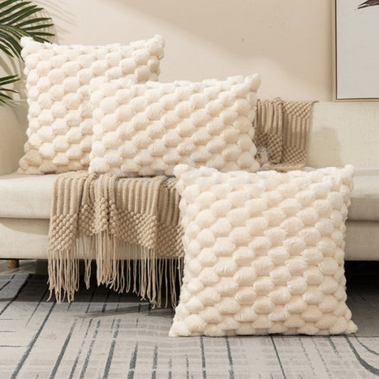 Plush cushion cover with a raised textured finish – view 2
