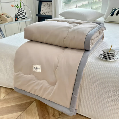 Lightweight woven summer throw with a contrasting border – view 18