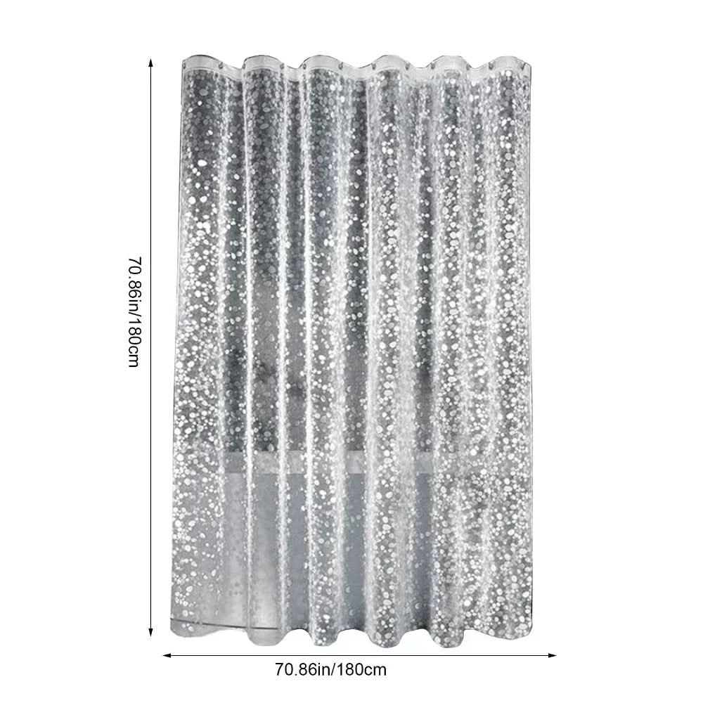 Clear Pebble Texture Shower Curtain – view 2
