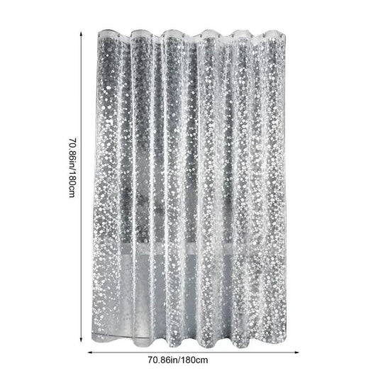 Clear Pebble Texture Shower Curtain – view 2