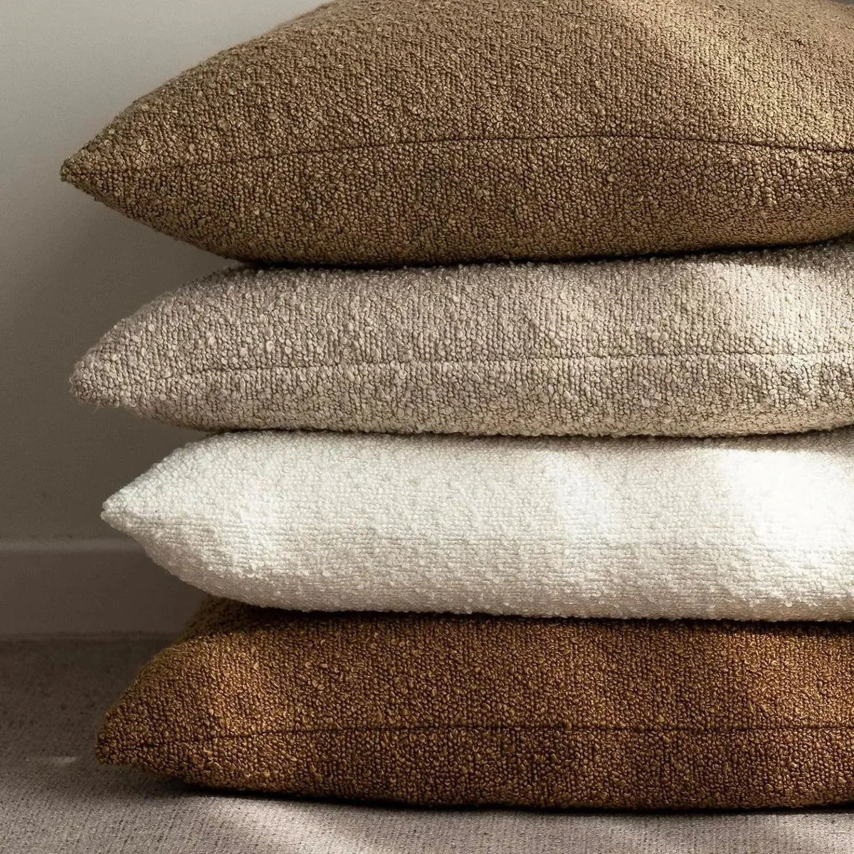 Bouclé cushion cover with a soft looped texture – view 4