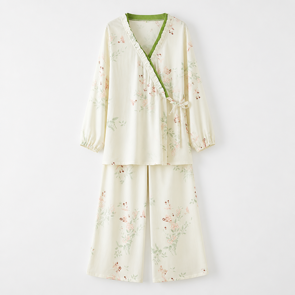 Liora — Women’s Bamboo Kimono Pajamas Set with Breathable Soft Fabric Eideris