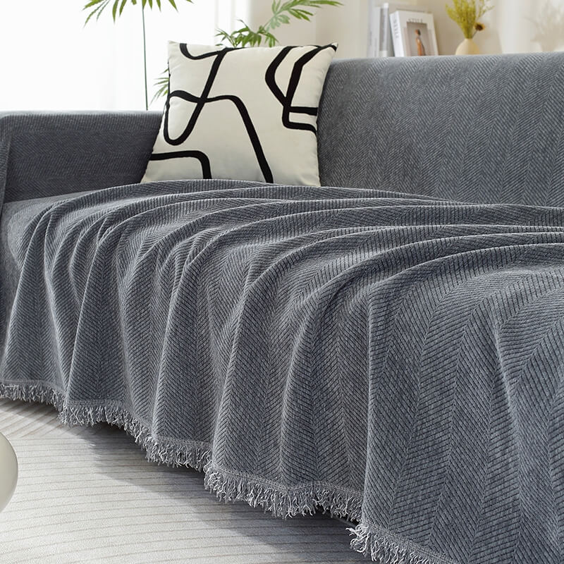 Chenille Herringbone Throw – view 6