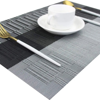 Woven Look Placemat Set – 4-Piece – view 3