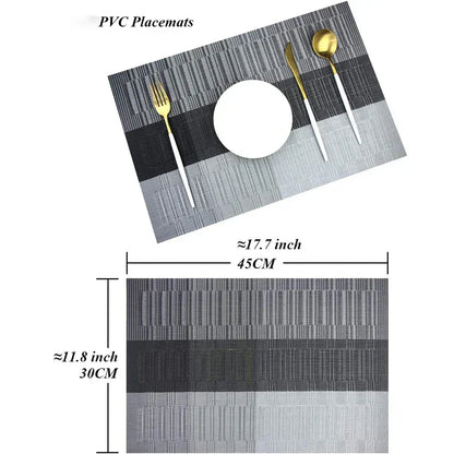 Woven Look Placemat Set – 4-Piece – view 7