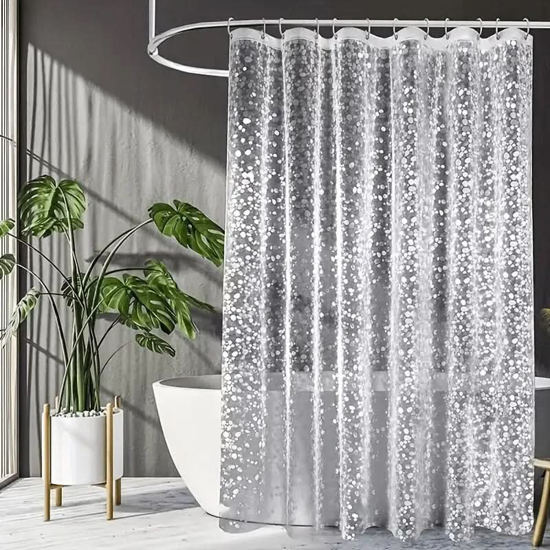 Clear Pebble Texture Shower Curtain