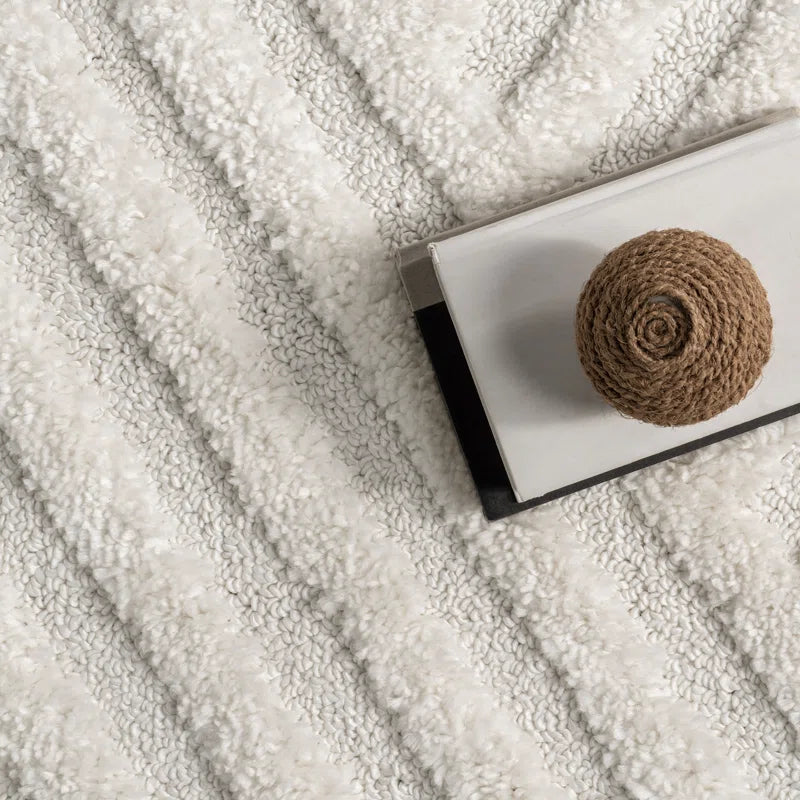 Japandi Geometric Shag Rug – view 4