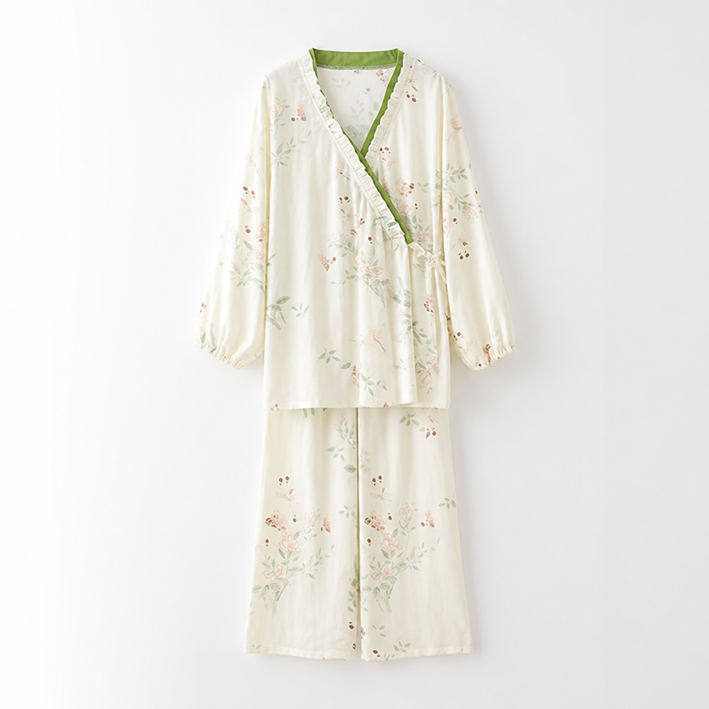 Liora — Women’s Bamboo Kimono Pajamas Set with Breathable Soft Fabric Eideris