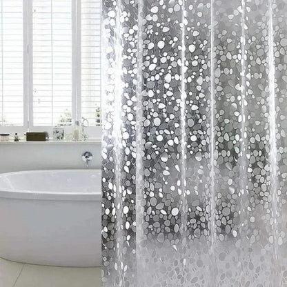 Clear Pebble Texture Shower Curtain – view 7
