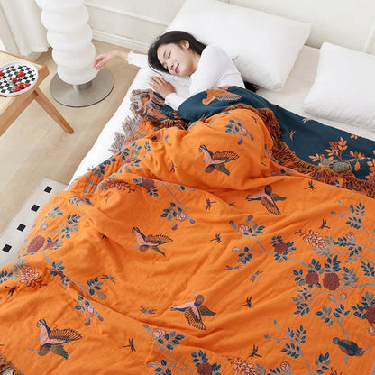Jacquard Cotton Gauze Throw – view 3