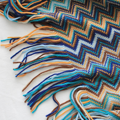 Zigzag Fringe Knit Throw – view 9