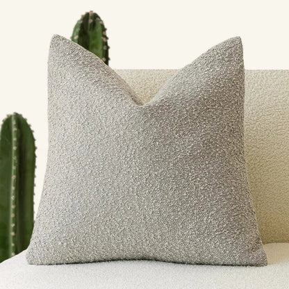 Bouclé cushion cover with a soft looped texture – view 7