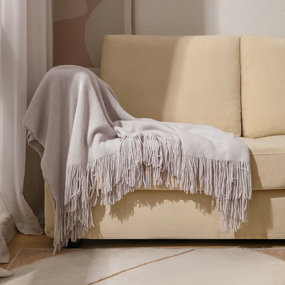 Chunky Knit Fringed Throw – view 4