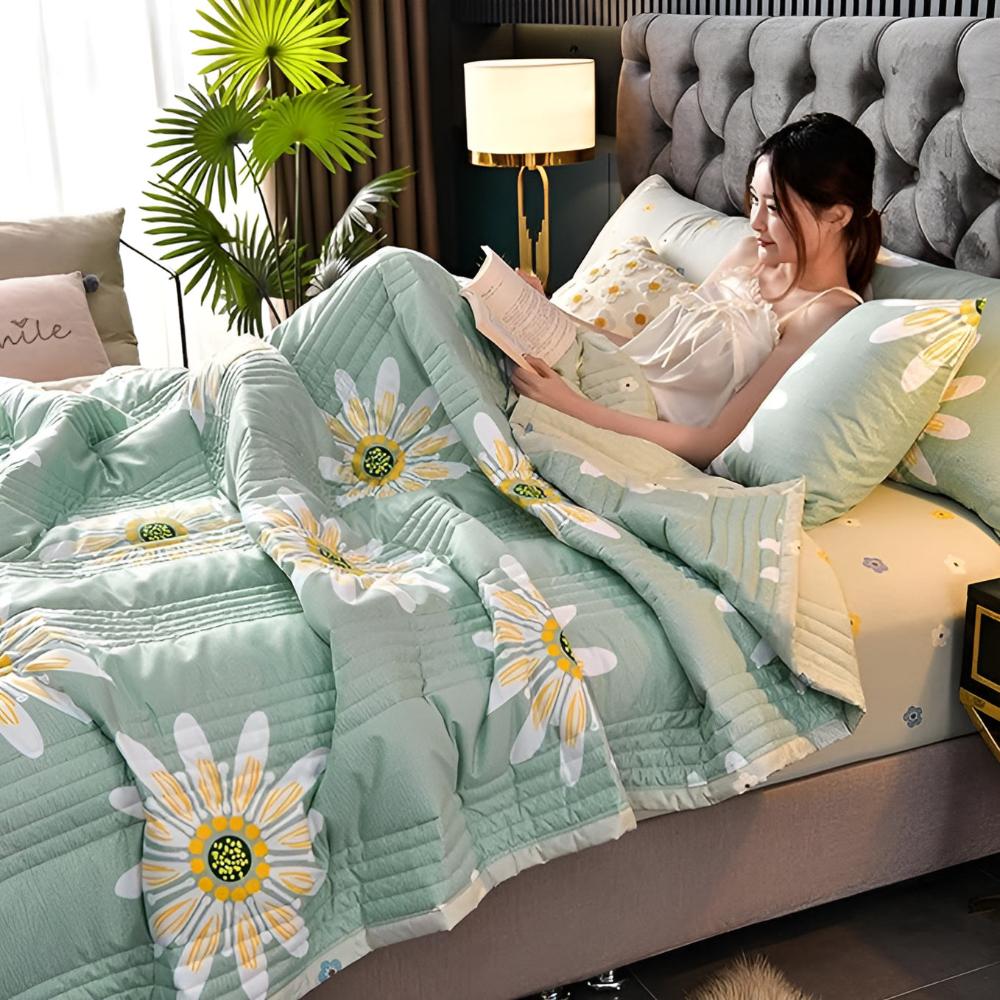 Reversible Daisy Velvet Throw – view 6