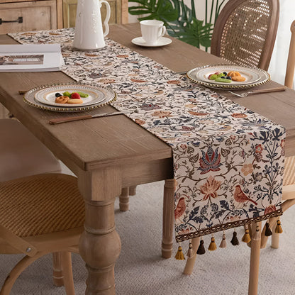 Bird & Floral Jacquard Table Runner – view 6