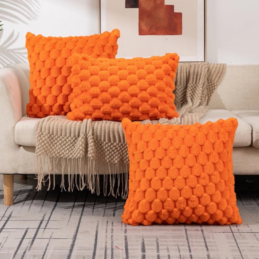 Plush cushion cover with a raised textured finish – view 8