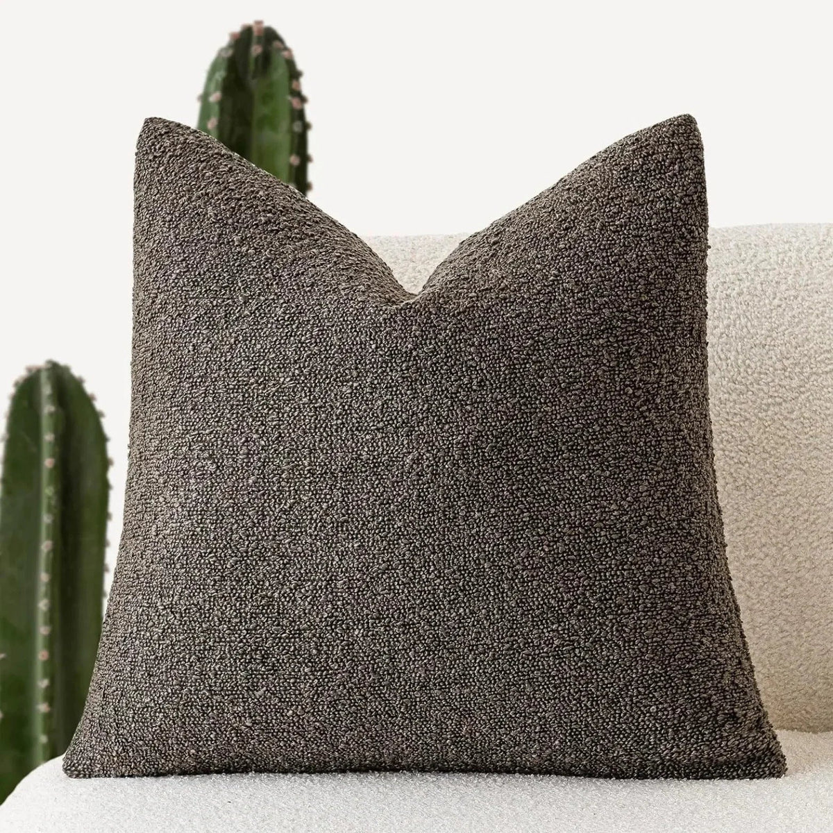 Bouclé cushion cover with a soft looped texture – view 10