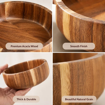 Painted Acacia Serving Bowl – view 4