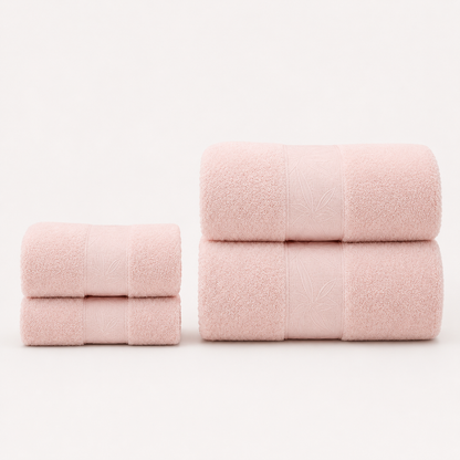 EiderWeave™ Bamboo Towel Set – Duo Pink