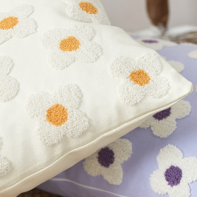 Embroidered Daisy Cushion Cover – view 10