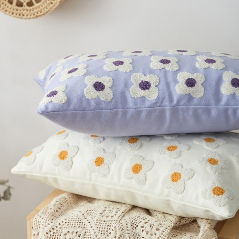 Embroidered Daisy Cushion Cover – view 12