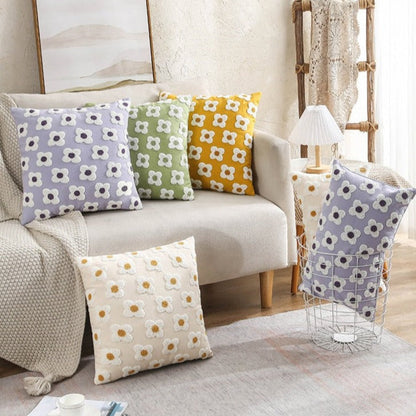 Embroidered Daisy Cushion Cover – view 3