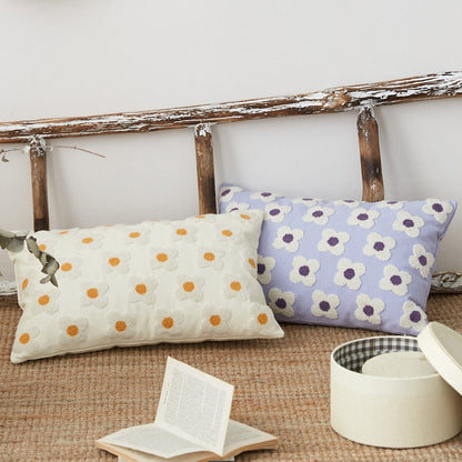 Embroidered Daisy Cushion Cover – view 4