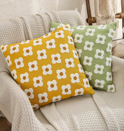 Embroidered Daisy Cushion Cover – view 5