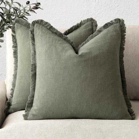 Cotton-Linen Cushion Cover Set – 2-Piece – view 2