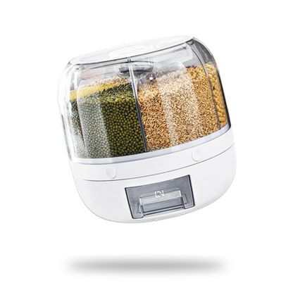 Six-Compartment Dry Food Dispenser