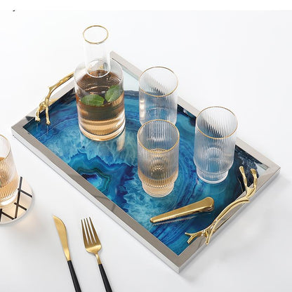 Blue Agate Print Serving Tray – view 10
